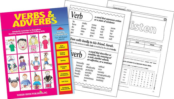 Verbs & Adverbs Grammar Activity Book, 48 Pages - Image 2