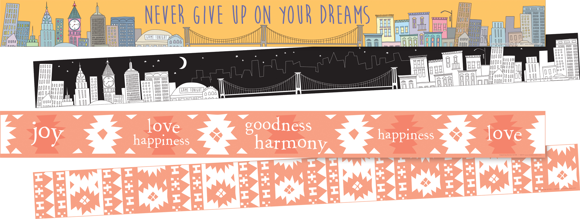 City Skyline Double-Sided Trim Set, 2 designs, 24/set