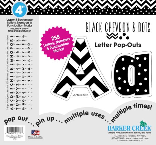Employee Recognition Board Barker Creek Black Tie Affair 4\" Letters And  Numbers, Black, 510/Pack (BC3637 Black Letters For Bulletin Board Barker Creek 4 " Letter pop-outs 2パック