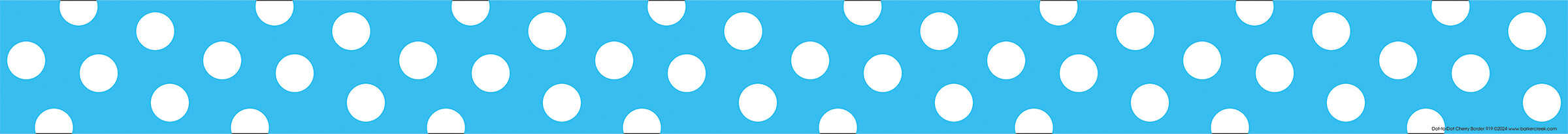 Dot to Dot Pool Blue Double-Sided Border, 12 Pieces of Trim per Package - Image 2