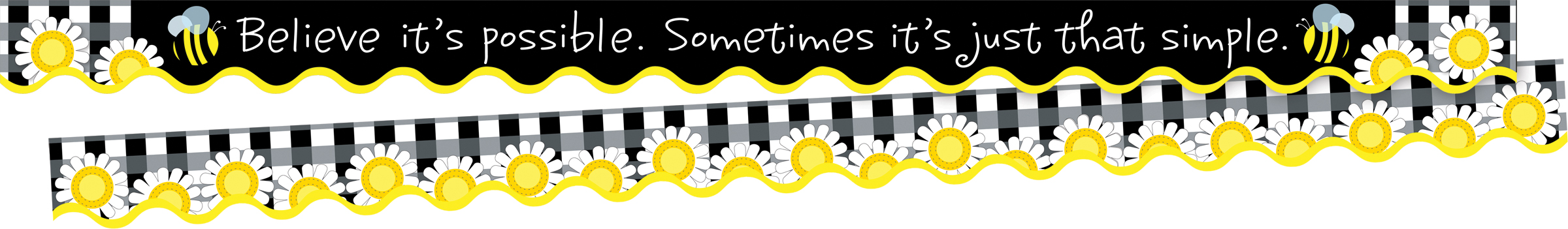 BEE Awesome Double-Sided Scalloped Border, 4 Designs, 52 Pieces of Trim per Set - Image 2